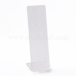 透明アクリルイヤリングディスプレイスタンド  L字型  透明  19.5x6.3x0.95cm  穴：1.6mm&nbsp;EDIS-G014-05