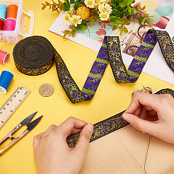 Ethnic Embroidery Polyester Flat Ribbons&nbsp;OCOR-WH0058-52