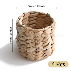 4Pcs Bamboo Knitting Napkin Rings&nbsp;AJEW-DJ0002-08D