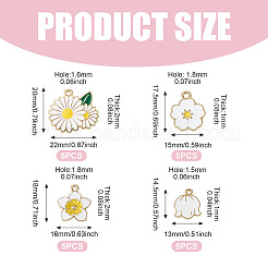 20Pcs 4 Styles Alloy and Enamel Pendants&nbsp;ENAM-TADJ0001-03