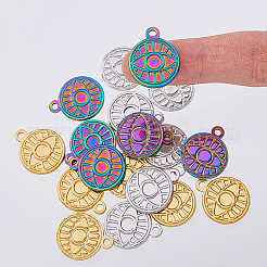 18Pcs 3 Colors 304 Stainless Steel Pendants&nbsp;STAS-DC0013-14