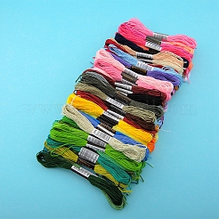 50 束 50 色 6 本撚りポリコットン刺繍糸  クロスステッチの糸  ミックスカラー  1mm  約8.75ヤード（8m）/かせ  1 かせ/色&nbsp;PW-WG50154-01