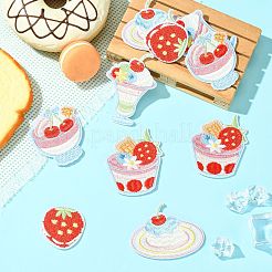 10Pcs 5 Styles Computerized Embroidery Cloth Iron On/Sew On Patches&nbsp;PATC-CJ0001-07