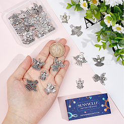 50Pcs 5 Style Tibetan Style Alloy Pendants&nbsp;PALLOY-SC0004-07