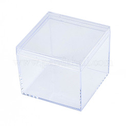 ポリスチレンプラスチックビーズ貯蔵容器  正方形  透明  6.5x6.5x5.5cm&nbsp;LS-CON-N011-036