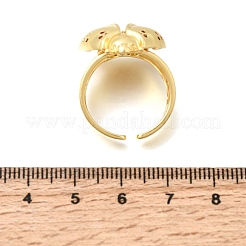 Brass Micro Pave Cubic Zirconia Cuff Open Rings&nbsp;RJEW-D346-01G-01