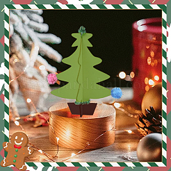 1 Bag Unfinished Wooden Christmas Trees&nbsp;WOOD-SP0001-73