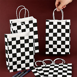 16Pcs Tartan Print Paper Packing Tote Bags&nbsp;CARB-SP0001-06