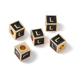 Rack Plating Brass Enamel Beads&nbsp;KK-B060-04G-01L