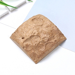 未完成の白檀の模造惑星表面のもの  diyエポキシ樹脂用  uv樹脂ジュエリー装飾作り  ムーン  バリーウッド  49~50.5x50.5x10~14.5mm&nbsp;DIY-E030-01