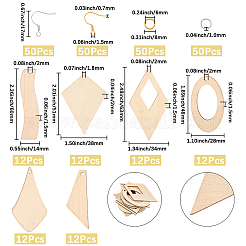 DIY Wooden Dangle Earring Making Kits&nbsp;DIY-SP0005-04