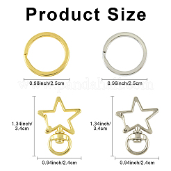 20Sets Star Alloy Swivel Clasps&nbsp;DIY-YW0017-37G