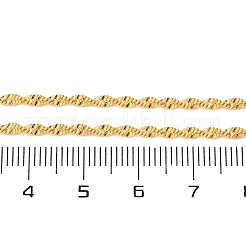 Brass Singapore Chains Necklaces for Women&nbsp;NJEW-D302-36G