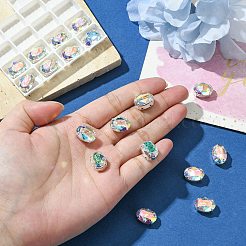 プレシオサ® マキシマ クリスタル 縫い付けカップ  マルチ連リンク  チェコクリスタル  真鍮製爪付き台座付き  719 36 410 楕円  銀  00030 200 クリスタル アブ  14x10mm&nbsp;LS-Y-PRC-SB14-00030-200-S