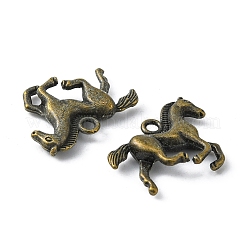 メタル合金ペンダント  カドミウムフリー＆ニッケルフリー＆鉛フリー  馬  アンティークブロンズ  21.5x16.5x3.5mm  穴：1.5mm&nbsp;LS-PALLOY-AD-47221-AB-FF