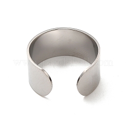 Non-Tarnish 304 Stainless Steel Open Cuff Ring Components&nbsp;STAS-C067-01B-P