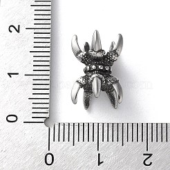 316ステンレス鋼の金具  爪  アンティークシルバー  15x10.5mm  穴：2mm&nbsp;STAS-D303-09AS