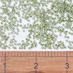 MIYUKIデリカビーズ  シリンダー  日本製シードビーズ  11/0  （db1247)透明オリーブab  1.3x1.6mm  穴：0.8mm  約10000個/袋  50 G /袋&nbsp;SEED-X0054-DB1247