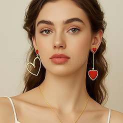 3 Pairs 3 Colors Alloy Dangle Stud Earrings&nbsp;EJEW-GO0003-05