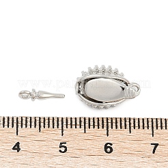 Brass Micro Pave Cubic Zirconia Box Clasps&nbsp;KK-P291-43P-02