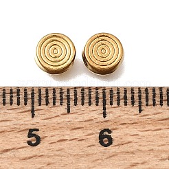 304ステンレススチールビーズ  イオンプレーティング（ip）  ボルテックスでフラットラウンド  18KGP本金メッキ  6x3mm  穴：1.2mm&nbsp;STAS-L315-067C-G