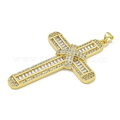 Rack Plating Brass Pave Cubic Zirconia Pendants&nbsp;KK-U029-02G-02