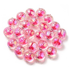 UV Plating Rainbow Iridescent Acrylic Beads&nbsp;OACR-A014-02D