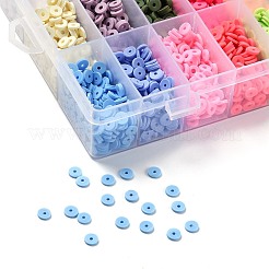 240G 24 Colors Handmade Polymer Clay Beads&nbsp;CLAY-JP0001-08-6mm