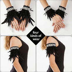 Feather Bracelets Wrist Band&nbsp;BJEW-WH20002-16B