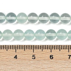 ウォーターメロンストーンガラスビーズ連売り  ラウンド  アクアマリン  6~7mm  穴：0.8mm  約65個/連  15.75''（40センチメートル）&nbsp;G-F792-C16-05