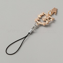 Alloy Enamel Arch with Cat & Guard Phone Charm Mobile Straps&nbsp;HJEW-WH0007-27