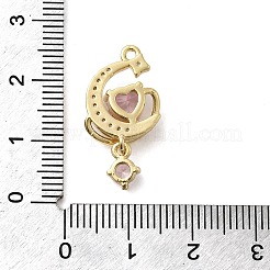 Brass Micro Pave Cubic Zirconia Pendants&nbsp;KK-A275-17B-G