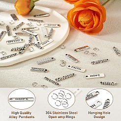 200Pcs 10 Style Tibetan Style Alloy Pendants&nbsp;TIBEP-FW0001-03