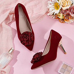 2Pcs Flower Polyester Shoe Buckle Clips&nbsp;DIY-PH0034-81