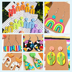 DIYイヤリング作り探しキット  スター＆リーフ＆シェル＆ファイヤープラスチックモールドカッターを含む  鉄のピアスフック & ジャンプ リング & スタッド イヤリング  穴パンチャー  アイロンとプラスチック製のイヤーナット  プルシアンブルー  136個/セット&nbsp;DIY-WH0030-52B