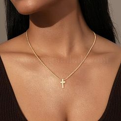 Cross Stainless Steel Pendant Necklaces&nbsp;FS-WG7D720-02