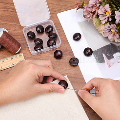 12Pcs Leather Buttons&nbsp;BUTT-HY0001-26A