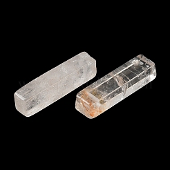天然石クオーツクリスタルペンダント  ロッククリスタルペンダント  長方形チャーム  39~40x9.5~10x8~8.5mm  穴：1.8~2mm&nbsp;G-Z031-01C