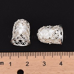 Apetalous Hollow Bell with Flower Brass Bead Caps&nbsp;KK-TA0003-01S