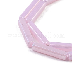 電気メッキガラスビーズセット  ABカラーメッキ  長方形  プラム  19.5~20x3.5~4x3.5~4mm  穴：1mm  約38個/連  29.13''（74センチメートル）&nbsp;EGLA-Q128-11A-AB03