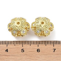 Rack Plating Brass Micro Pave Clear Cubic Zirconia Beads&nbsp;KK-K341-40G