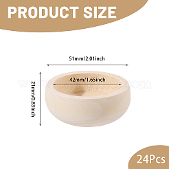 椀  ディスプレイの装飾  パパイヤホイップ  51x21mm  内径：42mm&nbsp;LS-DJEW-WH0015-206