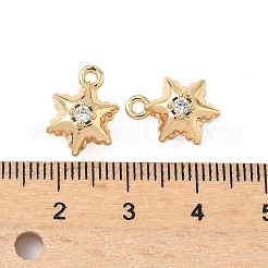 Brass Micro Pave Cubic Zirconia Pendants&nbsp;KK-S531-12G-E