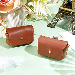 Imitation Leather Wedding Ring Storage Case with Alloy Clasps for Pet&nbsp;AJEW-WH0542-85