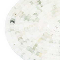 天然天山翠珪岩ビーズ連  艶消し  ディスクビーズ  ヒシビーズ  4~4.5x2~2.5mm  穴：1mm  約155~157個/連  15.24インチ（38.7cm）&nbsp;G-P575-B15-4x2mm