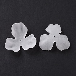 3-Petal Transparent Acrylic Bead Caps&nbsp;X-OACR-A017-11