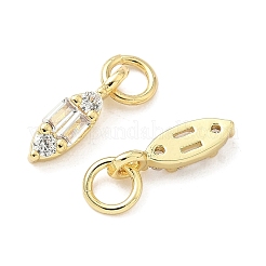 Brass Micro Pave Cubic Zirconia Pendants&nbsp;KK-Z120-40G