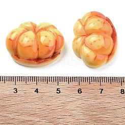 不透明樹脂模造食品デコデンカボション  サドルブラウン  花  22x28x10mm&nbsp;RESI-S405-06B
