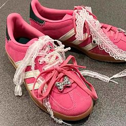 6Pcs Nylon Pleated Lace Ribbon Shoelace&nbsp;HJEW-HY00051