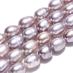 天然養殖淡水パールビーズ連売り  ライス  アザミ  6.5~8.1x4.5~5mm  穴：0.7~0.8mm  約55~56個/連  13.78インチ（35cm）&nbsp;X1-PEAR-N012-04O